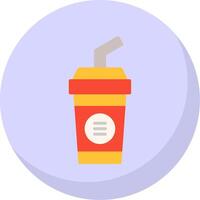 Cold Drink Flat Bubble Icon vector