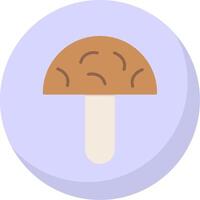 Mushrooms Flat Bubble Icon vector
