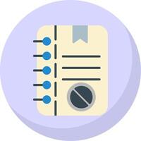 Notes Flat Bubble Icon vector