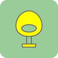 Stool Filled Yellow Icon vector