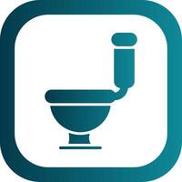 Toilet Glyph Gradient Corner Icon vector