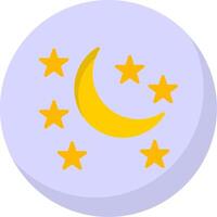 Luna plano burbuja icono vector