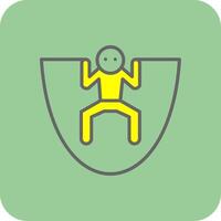 Skipping Filled Yellow Icon vector