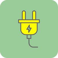 Power Cable Filled Yellow Icon vector