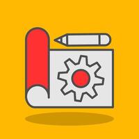 Prototyping Filled Shadow Icon vector