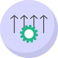 Process Improvement Flat Bubble Icon vector