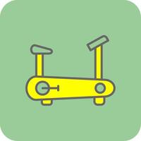 estacionario bicicleta lleno amarillo icono vector