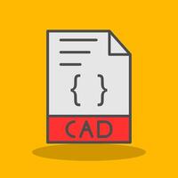 CAD Filled Shadow Icon vector