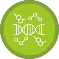 DNA Line Multi Circle Icon vector