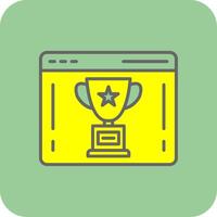 Trophy Filled Yellow Icon vector