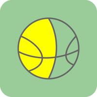 baloncesto lleno amarillo icono vector