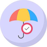 Umbrella Flat Bubble Icon vector