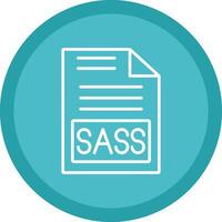 Sass Line Multi Circle Icon vector