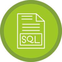 Sql Line Multi Circle Icon vector