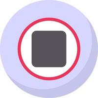 Stop Button Flat Bubble Icon vector