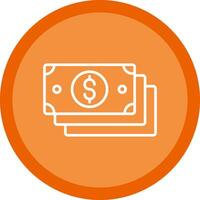 Cash Line Multi Circle Icon vector