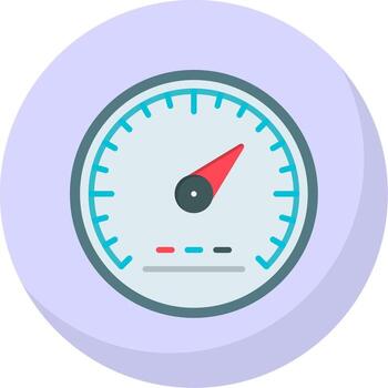 Speedometer Flat Bubble Icon vector