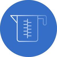 Measuring Jug Flat Bubble Icon vector