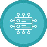 Data Network Line Multi Circle Icon vector