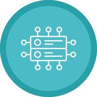 Data Network Line Multi Circle Icon vector