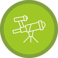 Telescope Line Multi Circle Icon vector