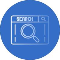 Search Flat Bubble Icon vector