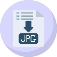 Jpg Flat Bubble Icon vector