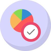 Pie Chart Flat Bubble Icon vector