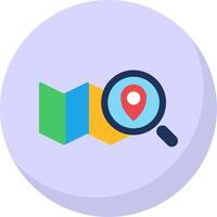 Map Flat Bubble Icon vector