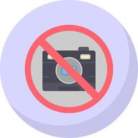 No Photo Flat Bubble Icon vector