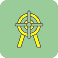 Target Filled Yellow Icon vector