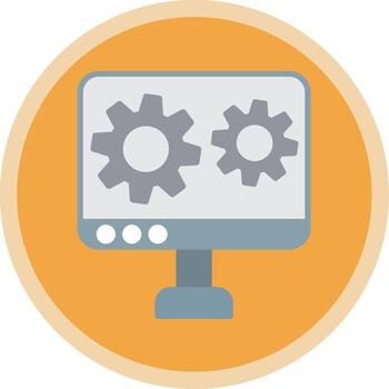 Creative Process Flat Multi Circle Icon vector