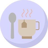 café taza plano burbuja icono vector