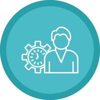 Working Hours Line Multi Circle Icon vector