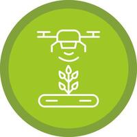 automático irrigador línea multi circulo icono vector