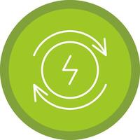 Electricity Line Multi Circle Icon vector