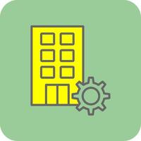 Firm Filled Yellow Icon vector