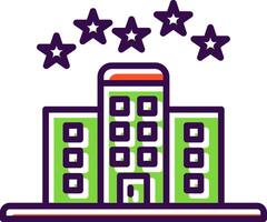 5 Stars Hotel filled Design Icon vector