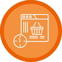 Shopping Time Line Multi Circle Icon vector