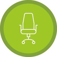 Chair Line Multi Circle Icon vector