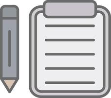 Notes Line Filled Light Icon vector