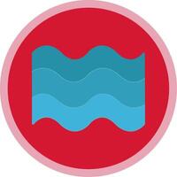 Waves Flat Multi Circle Icon vector