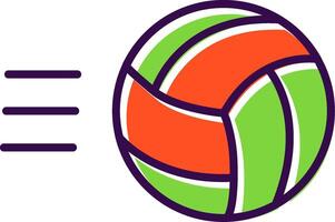 Volley Ball filled Design Icon vector