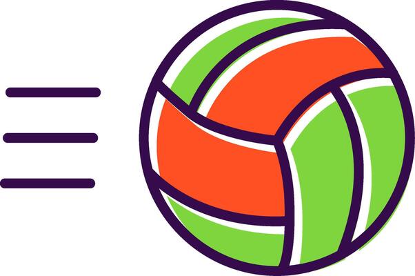 Volley Ball filled Design Icon