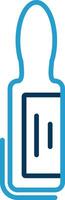 Ampoule Line Blue Two Color Icon vector