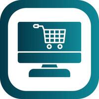 OnGlyph Gradient Corner Shopping Glyph Gradient Corner Icon vector