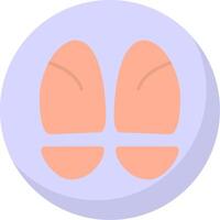 Footprint Flat Bubble Icon vector