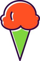 Ice Cream filled Design Icon vector