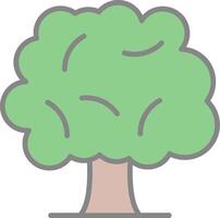 Tree Line Filled Light Icon vector