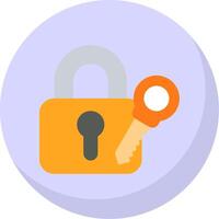 Padlock Flat Bubble Icon vector